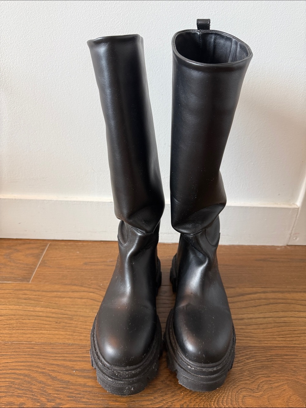 Ganni Black Knee-High Platform Boots